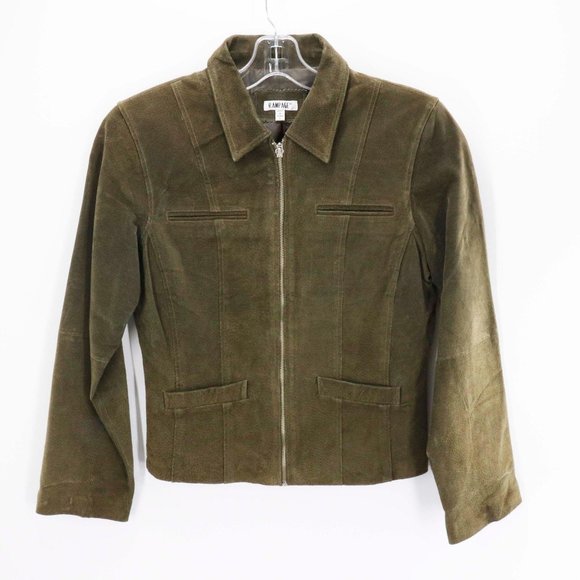 Rampage Jackets & Blazers - Rampage Olive Green Suede BomberJacket